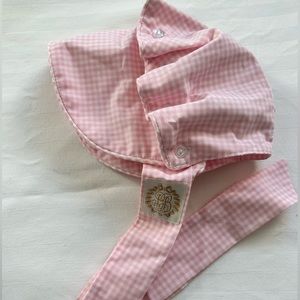 Beaufort bonnet pink gingham size Large (18m-3t)